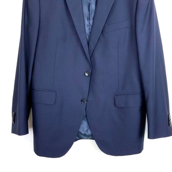 Peter Millar Men's Navy Blue Blazer Long Sleeve Classic 100% Wool Sz 42R - Picture 5 of 16